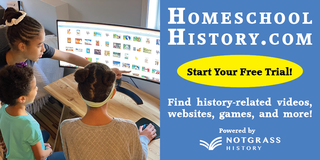 This membership sites provides history-related videos, websites, games, and more to enrich your history studies. It is the perfect adjunct to your history studies, no matter what curriculum you are using or what time period. They are currently offering a 60-day FREE trial (no credit card required). #homeschool #homeschooldeals #homeschoolhistory #homeschoolhelps